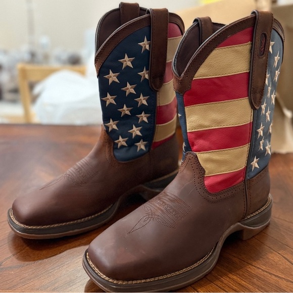 New Durango Men's Rebel Patriotic 🇺🇸 Pull-On Western Flag Boots Brown 11.5 - Picture 5 of 14